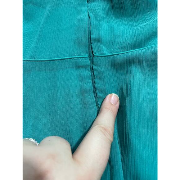 Philip Decaprio Women's Size 14 Halter Neck Tiered Dress Green Y2K - Picture 10 of 16